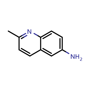Chemical structure of 2-Methylquinolin-6-amine , CAS 65079-19-8, AChemBlock X197657