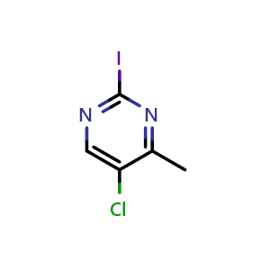 Chemical structure of 5-Chloro-2-iodo-4-methylpyrimidine , CAS 1260810-52-3, AChemBlock X197662