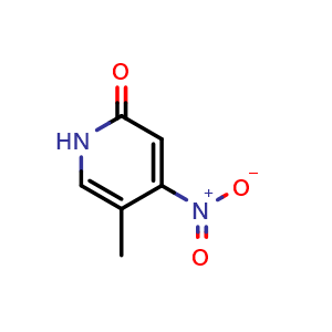 Chemical structure of 5-Methyl-4-nitropyridin-2(1H)-one , CAS 1416354-34-1, AChemBlock X197670