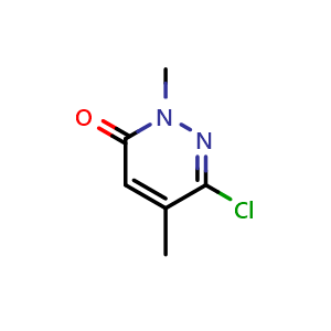 Chemical structure of 6-Chloro-2,5-dimethylpyridazin-3(2H)-one , CAS 1114563-59-5, AChemBlock X197683