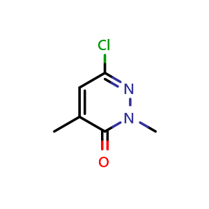Chemical structure of 6-Chloro-2,4-dimethylpyridazin-3(2H)-one , CAS 1114563-58-4, AChemBlock X197684