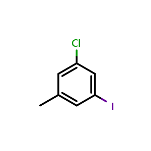 Chemical structure of 1-Chloro-3-iodo-5-methylbenzene , CAS 116632-43-0, AChemBlock X197691