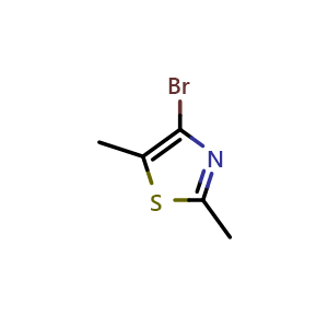 Chemical structure of 4-Bromo-2,5-dimethylthiazole , CAS 90672-80-3, AChemBlock X197731