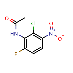 Chemical structure of N-(2-Chloro-6-fluoro-3-nitrophenyl)acetamide , CAS 218796-15-7, AChemBlock X197739