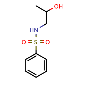 Chemical structure of N-(2-Hydroxypropyl)benzenesulfonamide , CAS 35325-02-1, AChemBlock X197741