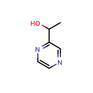 Chemical structure of 1-(Pyrazin-2-yl)ethanol , CAS 94777-52-3, AChemBlock X197743