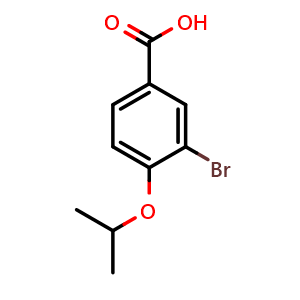 Chemical structure of 3-Bromo-4-isopropoxybenzoic acid , CAS 213598-20-0, AChemBlock X197746