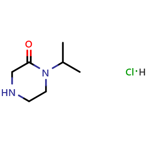 Chemical structure of 1-Isopropylpiperazin-2-one hydrochloride , CAS 1187928-58-0, AChemBlock X197747