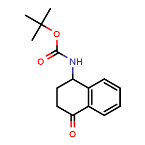 Chemical structure of tert-Butyl (4-oxo-1,2,3,4-tetrahydronaphthalen-1-yl)carbamate , CAS 1313021-93-0, AChemBlock X197757