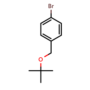 Chemical structure of 1-Bromo-4-(tert-butoxymethyl)benzene , CAS 22807-80-3, AChemBlock X197768
