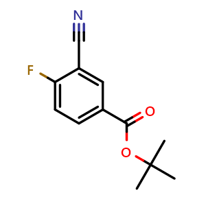 Chemical structure of tert-Butyl 3-cyano-4-fluorobenzoate , CAS 171050-07-0, AChemBlock X197776