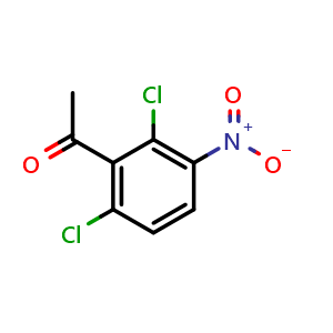 Chemical structure of 1-(2,6-Dichloro-3-nitrophenyl)ethanone , CAS 223785-76-0, AChemBlock X197797