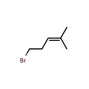 Chemical structure of 5-Bromo-2-methylpent-2-ene , CAS 2270-59-9, AChemBlock X197803