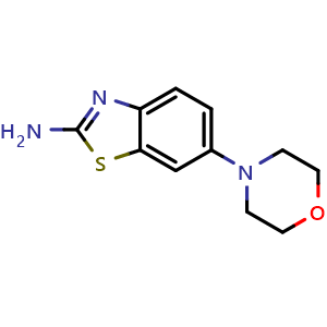 Chemical structure of 6-Morpholinobenzo[d]thiazol-2-amine , CAS 94641-22-2, AChemBlock X197844