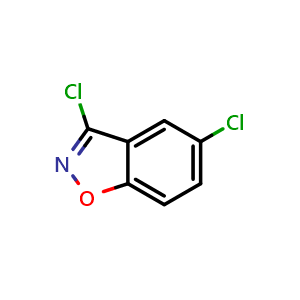 Chemical structure of 3,5-Dichlorobenzo[d]isoxazole , CAS 16263-53-9, AChemBlock X197846