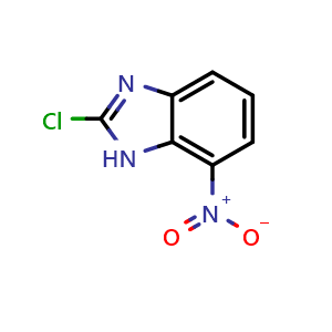 Chemical structure of 2-Chloro-7-nitro-1H-benzo[d]imidazole , CAS 15965-55-6, AChemBlock X197856