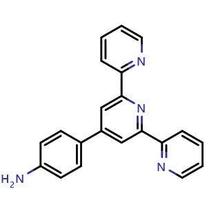Chemical structure of 4-([2,2':6',2''-Terpyridin]-4'-yl)aniline , CAS 178265-65-1, AChemBlock X197858