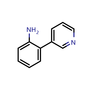 Chemical structure of 2-(Pyridin-3-yl)aniline , CAS 177202-83-4, AChemBlock X197889