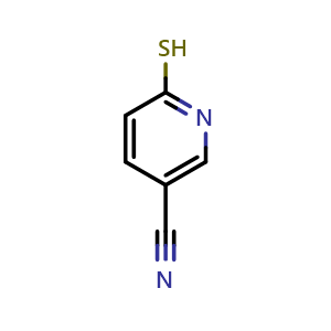 Chemical structure of 6-Mercaptonicotinonitrile , CAS 27885-58-1, AChemBlock X197890