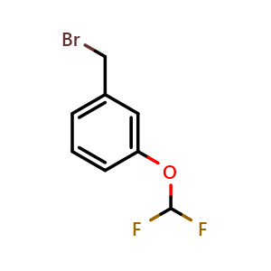 Chemical structure of 1-(Bromomethyl)-3-(difluoromethoxy)benzene , CAS 72768-95-7, AChemBlock X197898