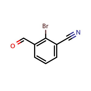 Chemical structure of 2-Bromo-3-formylbenzonitrile , CAS 446864-55-7, AChemBlock X197925
