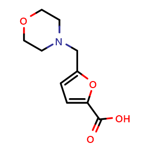 Chemical structure of 5-(Morpholinomethyl)furan-2-carboxylic acid , CAS 26095-36-3, AChemBlock X197932