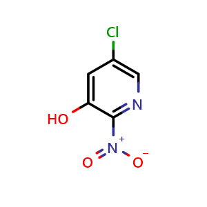 Chemical structure of 5-Chloro-2-nitropyridin-3-ol , CAS 936247-35-7, AChemBlock X197940