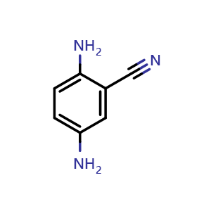 Chemical structure of 2,5-Diaminobenzonitrile , CAS 14346-13-5, AChemBlock X197960