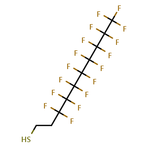 Chemical structure of 1H,1h,2H,2H-perfluorodecanethiol , CAS 34143-74-3, AChemBlock X197994