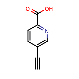 Chemical structure of 5-Ethynylpicolinic acid , CAS 17880-57-8, AChemBlock X198004