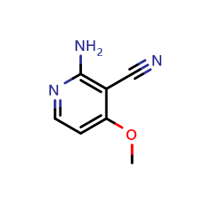 Chemical structure of 2-Amino-4-methoxynicotinonitrile , CAS 98651-70-8, AChemBlock X198020