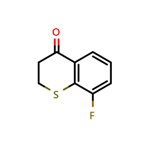 Chemical structure of 8-Fluorothiochroman-4-one , CAS 21243-12-9, AChemBlock X198028