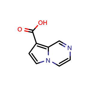 Chemical structure of Pyrrolo[1,2-a]pyrazine-8-carboxylic acid , CAS 158945-78-9, AChemBlock X198036