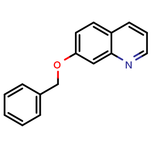 Chemical structure of 7-(Benzyloxy)quinoline , CAS 131802-60-3, AChemBlock X198043