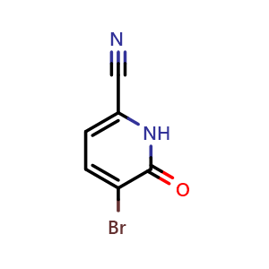 Chemical structure of 5-Bromo-6-oxo-1,6-dihydropyridine-2-carbonitrile , CAS 1780045-62-6, AChemBlock X198053