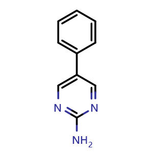 Chemical structure of 5-Phenylpyrimidin-2-amine , CAS 31408-23-8, AChemBlock X198064