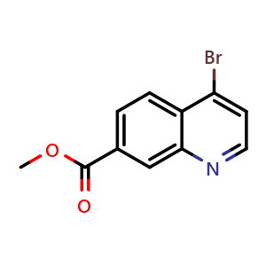 Chemical structure of Methyl 4-bromoquinoline-7-carboxylate , CAS 1824048-33-0, AChemBlock X198069