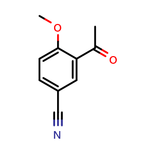 Chemical structure of 3-Acetyl-4-methoxybenzonitrile , CAS 682320-24-7, AChemBlock X198088