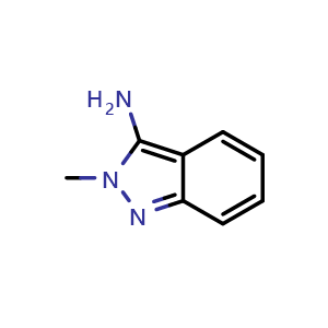 Chemical structure of 2-Methyl-2H-indazol-3-amine , CAS 97990-19-7, AChemBlock X198115