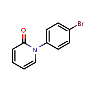 Chemical structure of 1-(4-Bromophenyl)pyridin-2(1H)-one , CAS 1845694-31-6, AChemBlock X198147