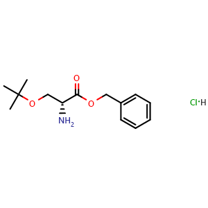 Chemical structure of (R)-Benzyl 2-amino-3-(tert-butoxy)propanoate hydrochloride , CAS 1998701-25-9, AChemBlock X198160