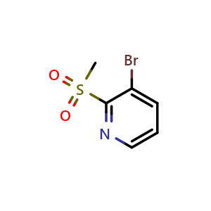 Chemical structure of 3-Bromo-2-(methylsulfonyl)pyridine , CAS 1209459-95-9, AChemBlock X198178