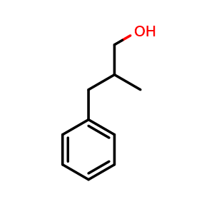 Chemical structure of 2-Methyl-3-phenylpropan-1-ol , CAS 7384-80-7, AChemBlock X198193
