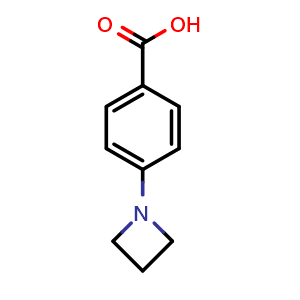 Chemical structure of 4-(Azetidin-1-yl)benzoic acid , CAS 1215494-12-4, AChemBlock X198215