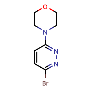 Chemical structure of 4-(6-Bromopyridazin-3-yl)morpholine , CAS 927673-86-7, AChemBlock X198235