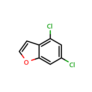 Chemical structure of 4,6-Dichlorobenzofuran , CAS 175203-95-9, AChemBlock X198236