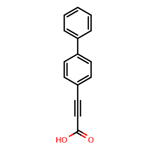 Chemical structure of 3-([1,1'-Biphenyl]-4-yl)propiolic acid , CAS 32340-38-8, AChemBlock X198242