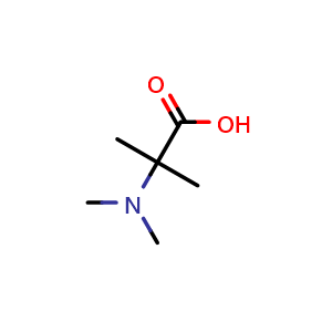 Chemical structure of 2-(Dimethylamino)-2-methylpropanoic acid , CAS 220022-94-6, AChemBlock X198255
