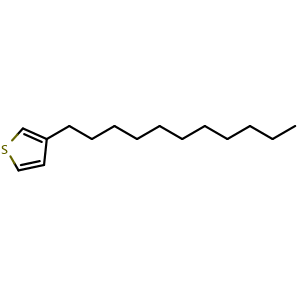 Chemical structure of 3-Undecylthiophene , CAS 129607-86-9, AChemBlock X198272