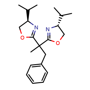 (R)-4-Isopropyl-2-(2-((R)-4-isopropyl-4,5-dihydrooxazol-2-yl)-1-phenylpropan-2-yl)-4,5-dihydrooxazole